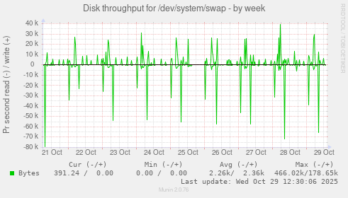 Disk throughput for /dev/system/swap